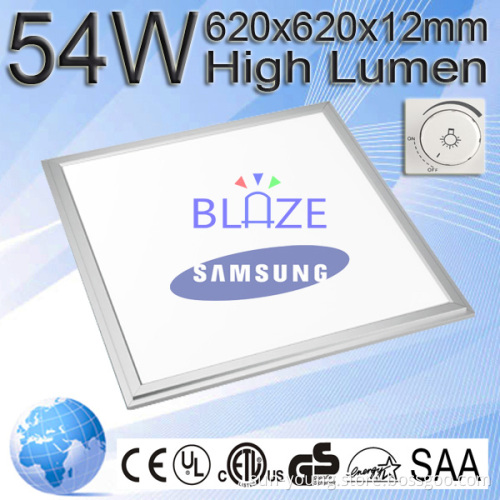 VDE TUV Square Led Guide Panel Light 72W 620x620mm Samsung LED Chips